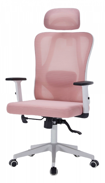 ЕРГОНОМИЧЕН СТОЛ VELLA МЕШ РОЗОВ