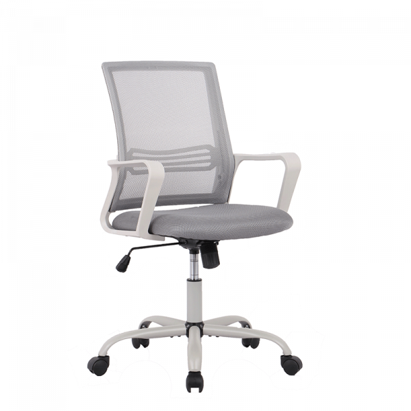 Работен стол в сив цвят.