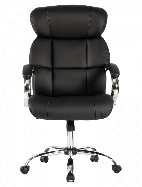 Директорски кожен стол в черен цвят.