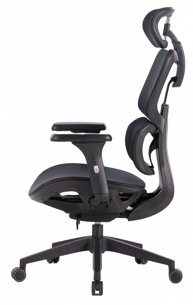 Черен ергономичен стол. 