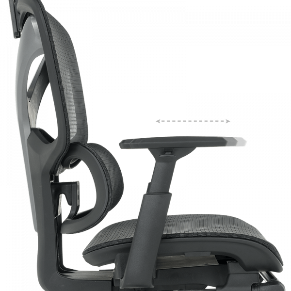 Черен ергономичен стол Colmar.