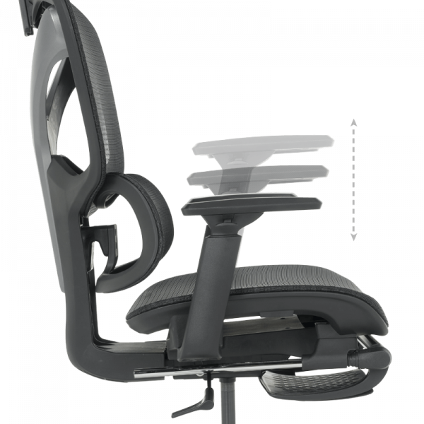 Черен ергономичен стол Colmar.