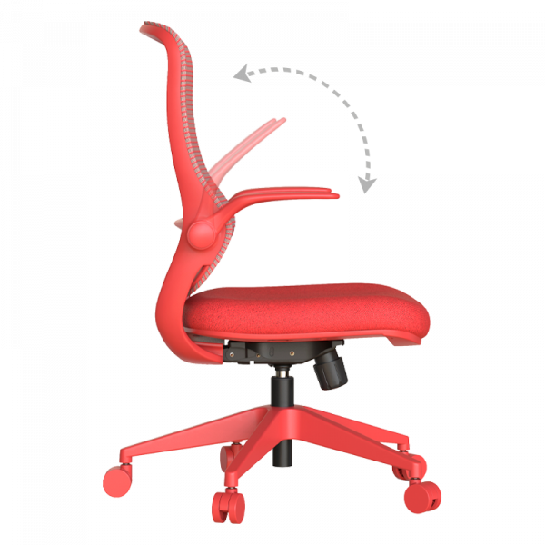 Червен ергономичен стол.