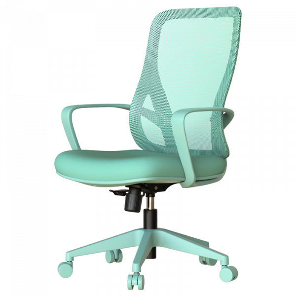 Светлозелен стол за бюро.