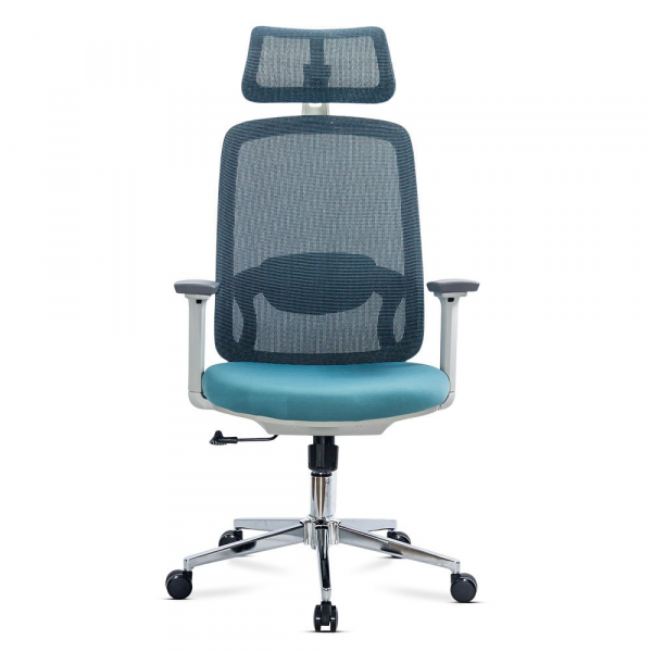 Син ергономичен стол.